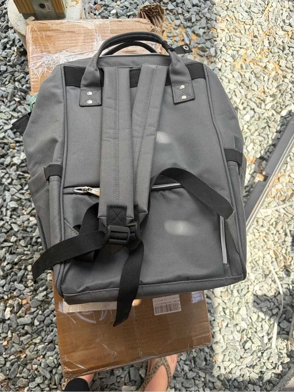 Motif Gray Baby Bag Backpack – Organized Gray Diaper Bag